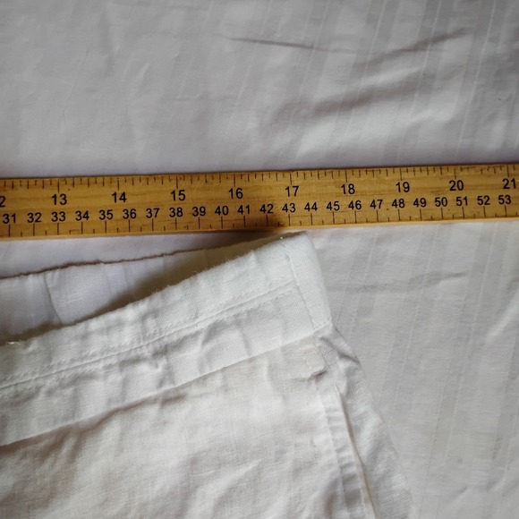 J Jill Pants Large P Love Linen Wide Leg White Beach Lagenlook Pockets - Picture 8 of 13